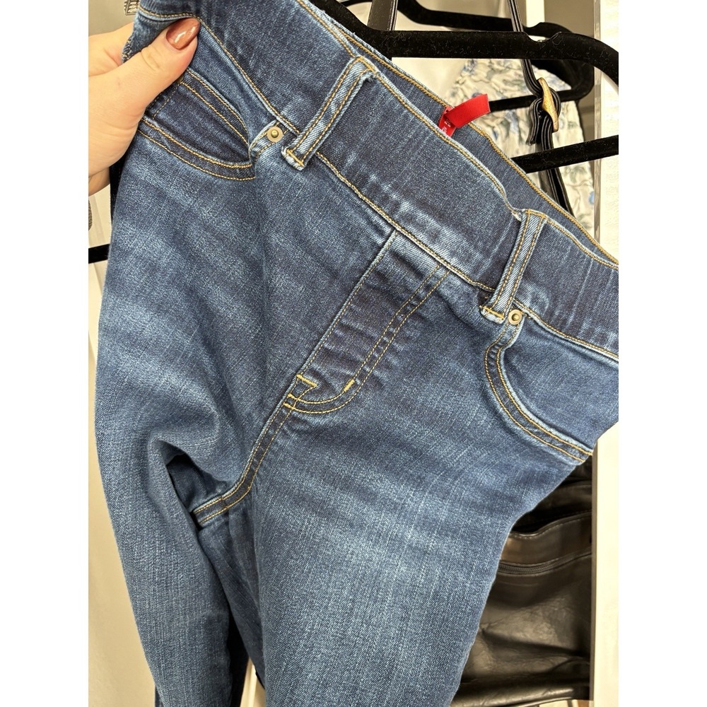 Spanx Women High Rise Pull On Flared Stretch Shaping Denim Size Small Petite - Picture 8 of 8